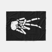 Skeleton Hand Peace Sign Bone  Fleece Deken (Voorkant (Horizontaal))