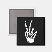 Skeleton Hand Peace Sign Bone  Magneet (Voorkant / Achterkant)