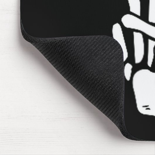 Skeleton Hand Peace Sign Bone  Muismat (Hoek)