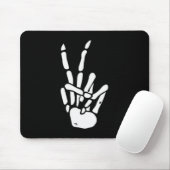 Skeleton Hand Peace Sign Bone Muismat (Met muis)