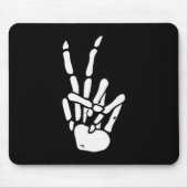 Skeleton Hand Peace Sign Bone Muismat (Voorkant)