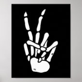Skeleton Hand Peace Sign Bone  Poster (Voorkant)