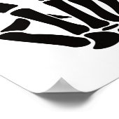 Skeleton Hand Peace Sign Botten Halloween Skeleton Poster (Hoek)