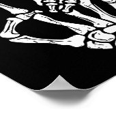 Skeleton Hand Peace Sign Halloween Kostuum Botten Poster (Hoek)