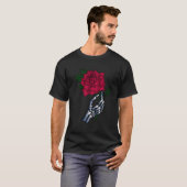 Skeleton Hand Red Roses Bloem Tattoo T-shirt (Voorkant volledig)