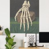  Skeleton Hand - Retro Art Poster (Thuiskantoor)
