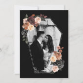 Skeleton Hand Ring Gothic Fall Wedding Save the Da Kaart (Achterkant)