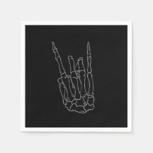 Skeleton Hand Rock Star Black Birthday Party