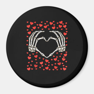 Skeleton Hand Rode Hart Verjaardag Valentijnsdag Magneet
