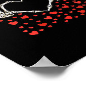 Skeleton Hand Rode Hart Verjaardag Valentijnsdag Poster (Hoek)