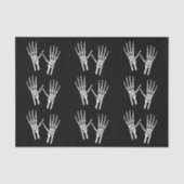 Skeleton Hand Silhouetten op Black Halloween Tissuepapier (Voorkant)