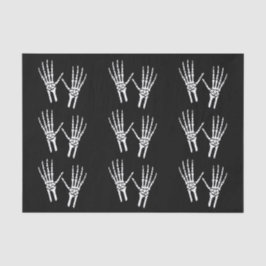 Skeleton Hand Silhouetten op Black Halloween Tissuepapier