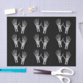 Skeleton Hand Silhouetten op Black Halloween Tissuepapier (Craft)