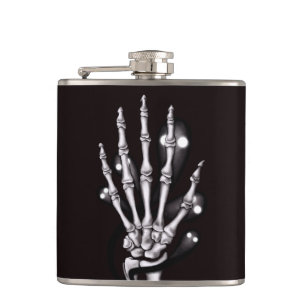Skeleton Hand Spooky Gothic Anatomie Heupfles