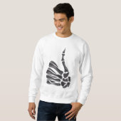 Skeleton Hand Thumbs Up Sweatshirt (Voorkant volledig)