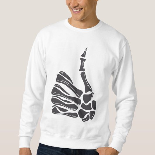 Skeleton Hand Thumbs Up Sweatshirt (Voorkant)