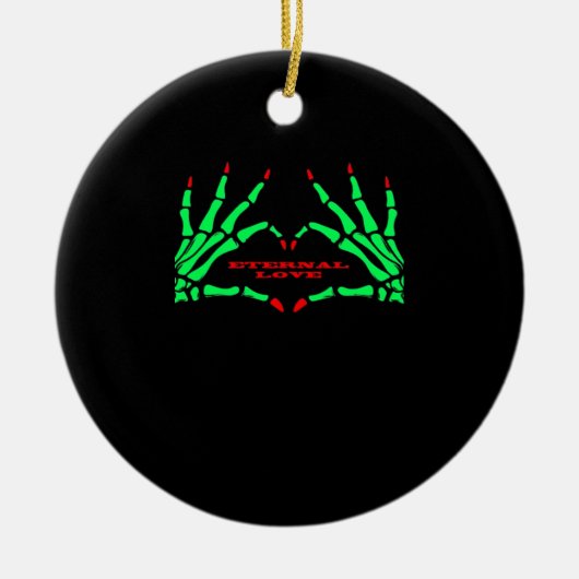 Skeleton Handen - Grappig Halloween Keramisch Ornament (Voorkant)