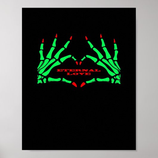 Skeleton Handen - Grappig Halloween Poster (Voorkant)