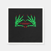 Skeleton Handen - Grappig Halloween Servet (Voorkant)
