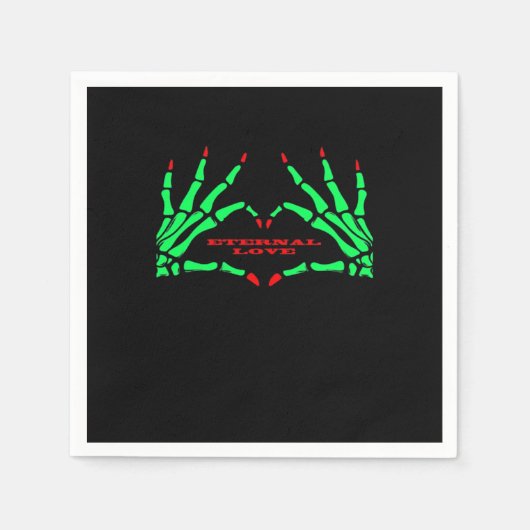 Skeleton Handen - Grappig Halloween Servet (Voorkant)