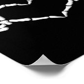 Skeleton Handen Hart Halloween Kostuum Mannen Vrou Poster (Hoek)
