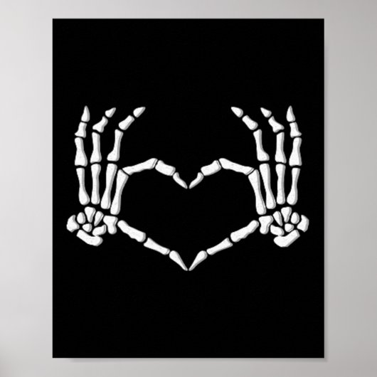 Skeleton Handen Hart Halloween Kostuum Mannen Vrou Poster (Voorkant)