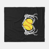 Skeleton Handen Hart Halloween Kostuum Softbal Wo Fleece Deken (Voorkant (Horizontaal))