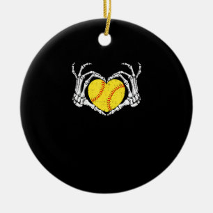 Skeleton Handen Hart Halloween Kostuum Softbal Wo Keramisch Ornament