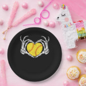 Skeleton Handen Hart Halloween Kostuum Softbal Wo Papieren Bordje (Feest)