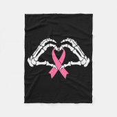 Skeleton Handen houden Ribbon Halloween Kostuum Ha Fleece Deken (Voorkant)