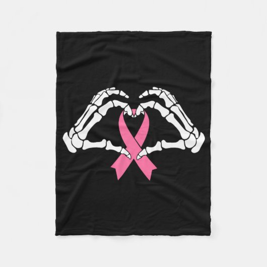 Skeleton Handen houden Ribbon Halloween Kostuum Ha Fleece Deken (Voorkant)