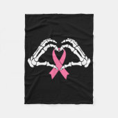 Skeleton Handen houden Ribbon Halloween Kostuum Ha Fleece Deken (Voorkant)