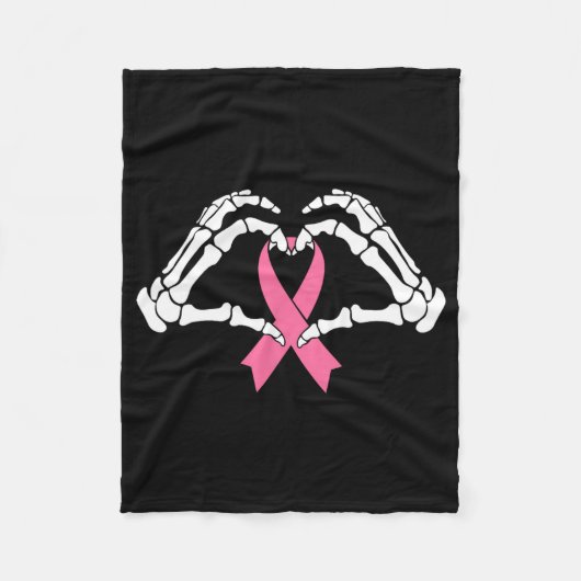 Skeleton Handen houden Ribbon Halloween Kostuum Ha Fleece Deken (Voorkant)