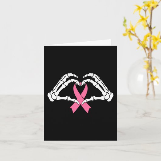 Skeleton Handen houden Ribbon Halloween Kostuum Ha Kaart (Gele Bloem)