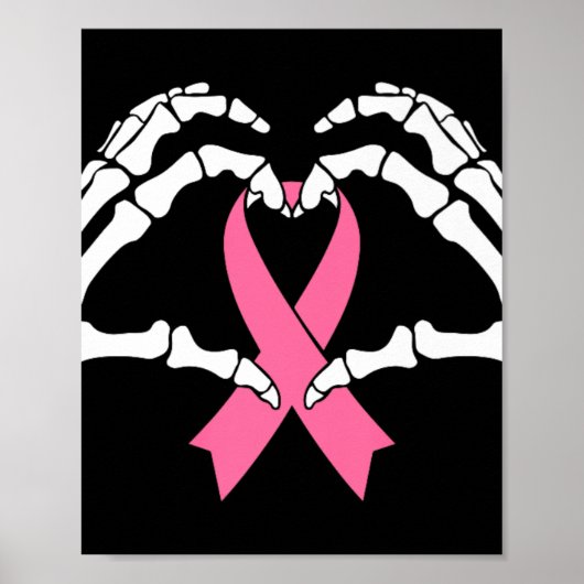 Skeleton Handen houden Ribbon Halloween Kostuum Ha Poster (Voorkant)