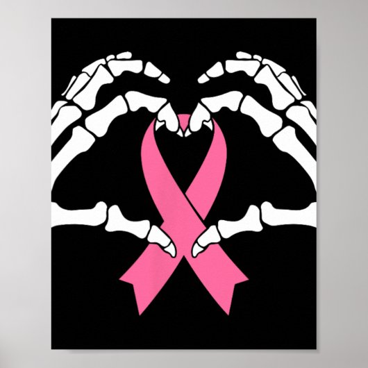 Skeleton Handen houden Ribbon Halloween Kostuum Ha Poster (Voorkant)