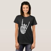 Skeleton Handgebaar - Rock Skeleton Hand - Hallo T-shirt (Voorkant volledig)