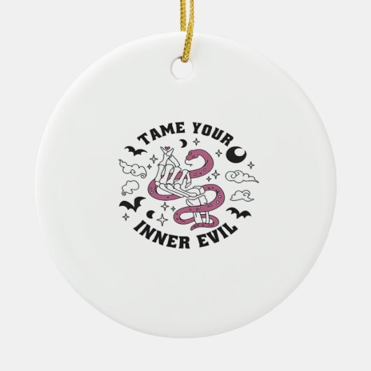 Skeleton Handje Making Heart Keramisch Ornament (Voorkant)