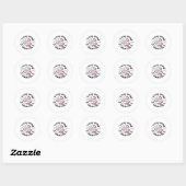 Skeleton Handje Making Heart Ronde Sticker (Vel)