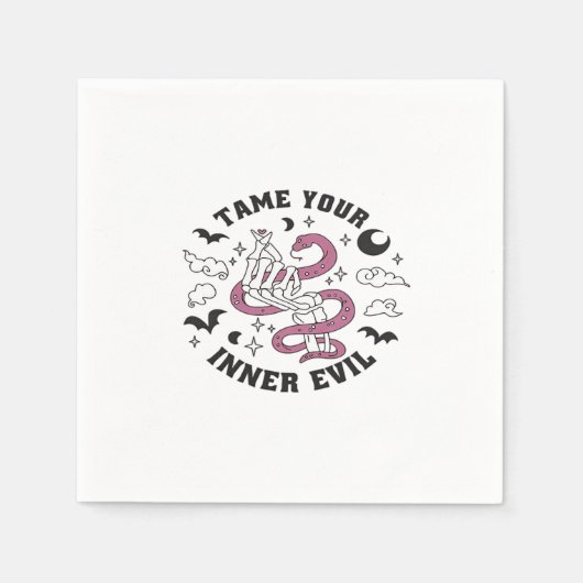 Skeleton Handje Making Heart Servet (Voorkant)