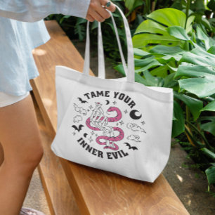 Skeleton Handje Making Heart Tote Bag