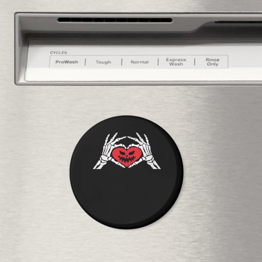 Skeleton Hands A Heart Spooky Halloween Magneet (Insitu (Vaatwasser))