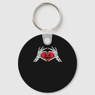 Skeleton Hands A Heart Spooky Halloween Sleutelhanger