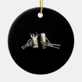 Skeleton Hands Cheering op Keramisch Ornament (Voorkant)