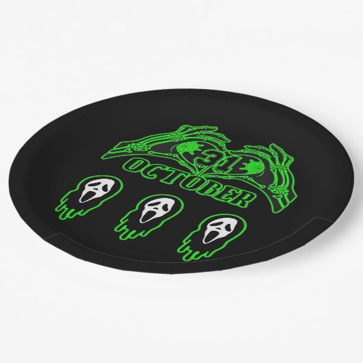 Skeleton Hands Classic Design Papieren Bordje (Gekanteld)