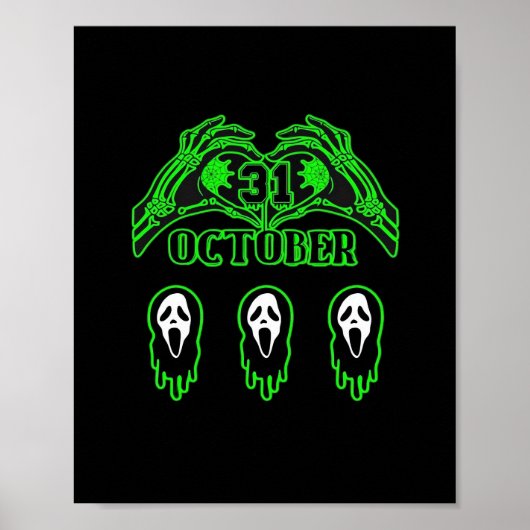 Skeleton Hands Classic Design Poster (Voorkant)