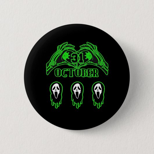 Skeleton Hands Classic Design Ronde Button 5,7 Cm (Voorkant)