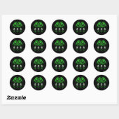 Skeleton Hands Classic Design Ronde Sticker (Vel)