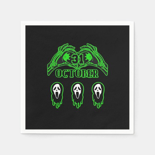 Skeleton Hands Classic Design Servet (Voorkant)