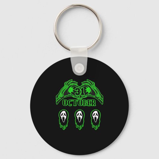 Skeleton Hands Classic Design Sleutelhanger (Voorkant)